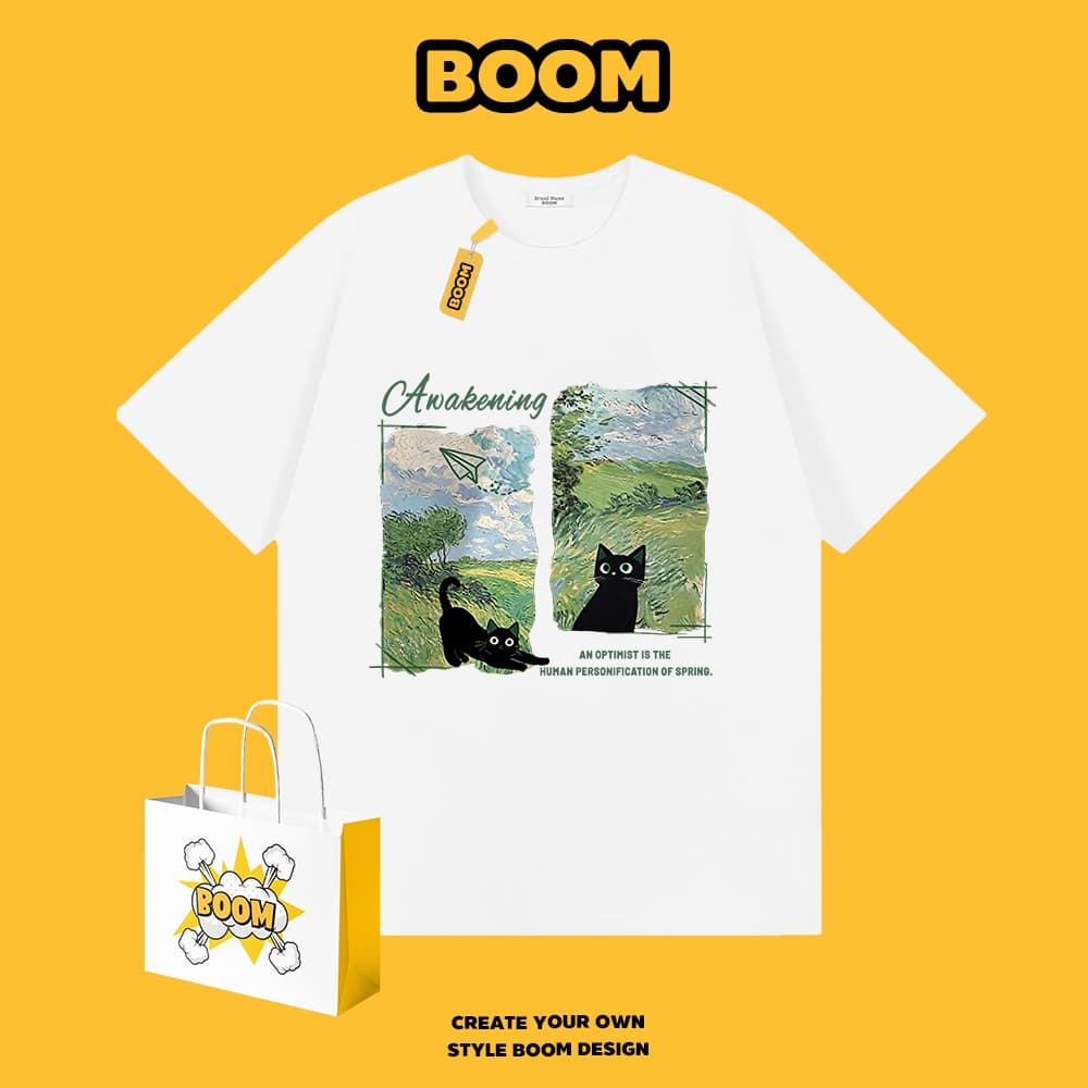 เสื้อยืดคอกลมสีพื้น ผ้าฝ้าย 100% ระบายอากาศดี ดีไซน์เก๋ เหมาะสำหรับเยาวชน รูปที่ 3