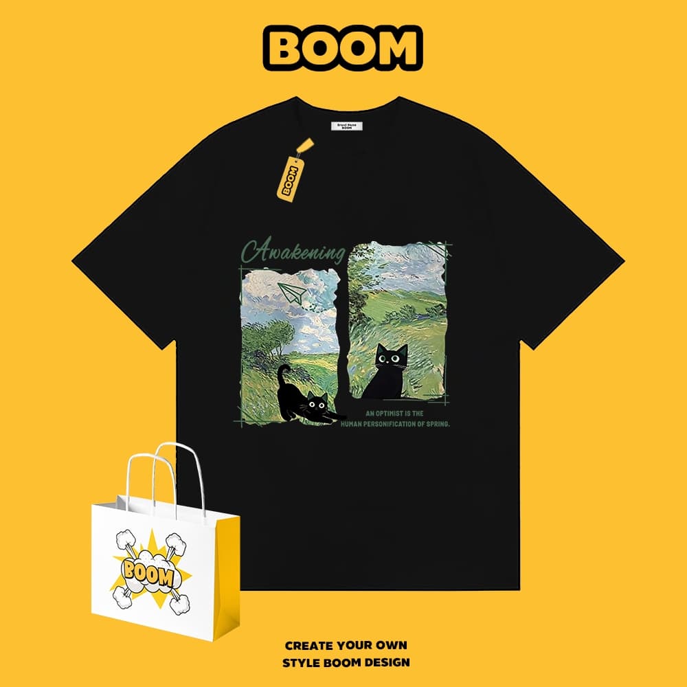 เสื้อยืดคอกลมสีพื้น ผ้าฝ้าย 100% ระบายอากาศดี ดีไซน์เก๋ เหมาะสำหรับเยาวชน รูปที่ 1
