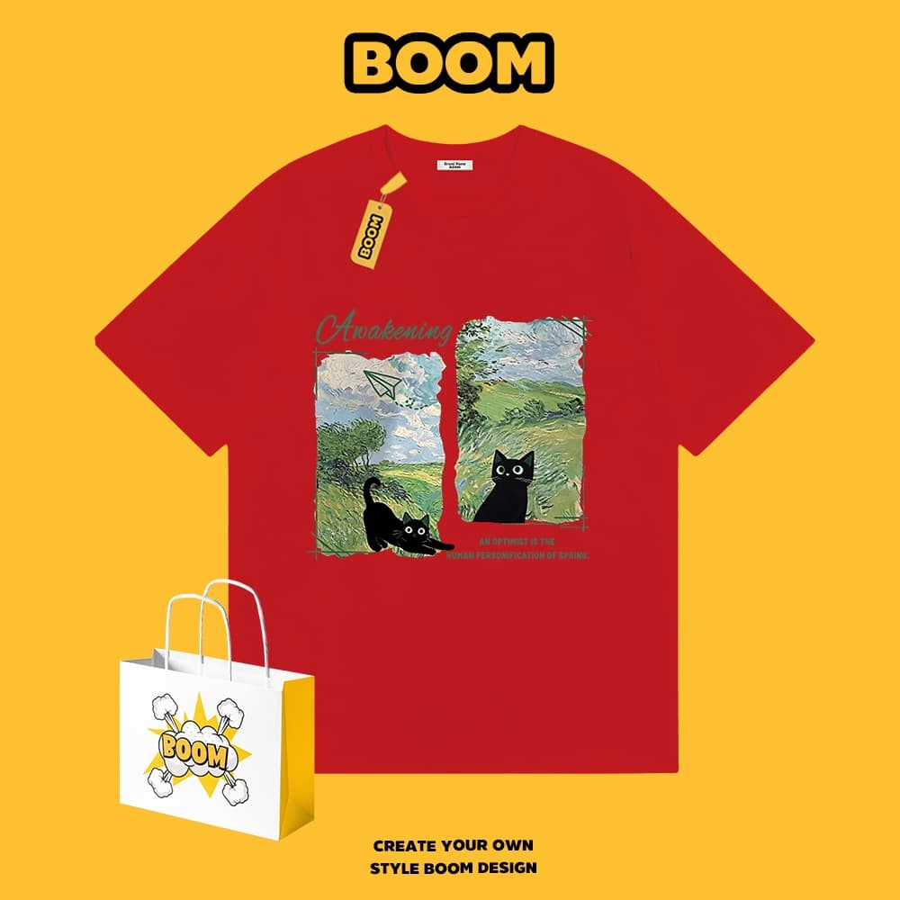 เสื้อยืดคอกลมสีพื้น ผ้าฝ้าย 100% ระบายอากาศดี ดีไซน์เก๋ เหมาะสำหรับเยาวชน รูปที่ 7