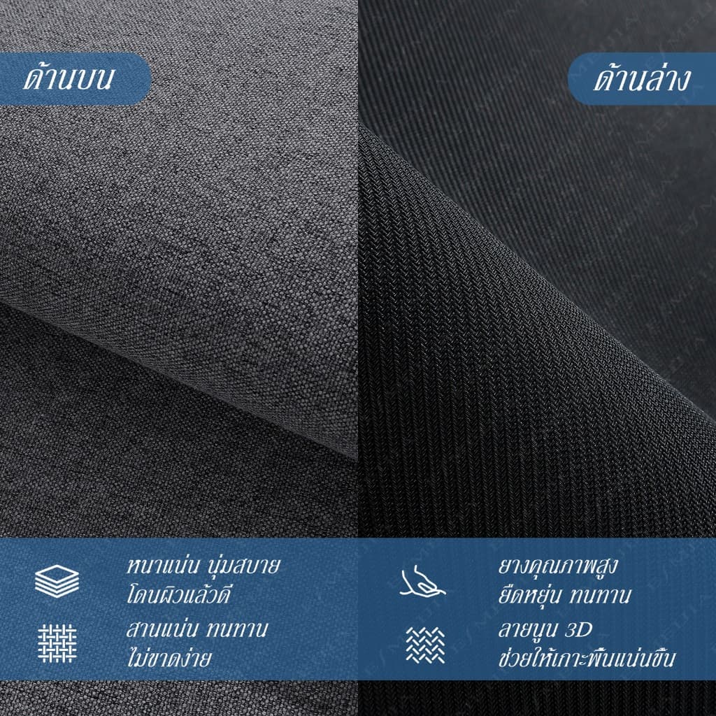 E MEIJIAพรมรองเก้าอี้คอมพิวเตอร พรมปูพื้น สำหรับรองเก้าอี้ กันลื่น ปกป้องพื้น รูปที่ 3