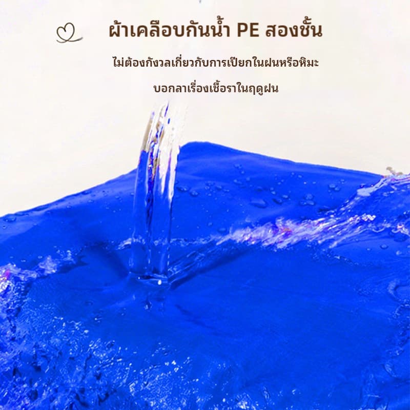 180/300/400L ถุงเก็บของขนาดใหญ่ กันฝุ่นและกันน้ำ ผ้าหนา มีซิป เก็บได้ทั้งผ้าห่ม เสื้อผ้า กางเกง รูปที่ 7