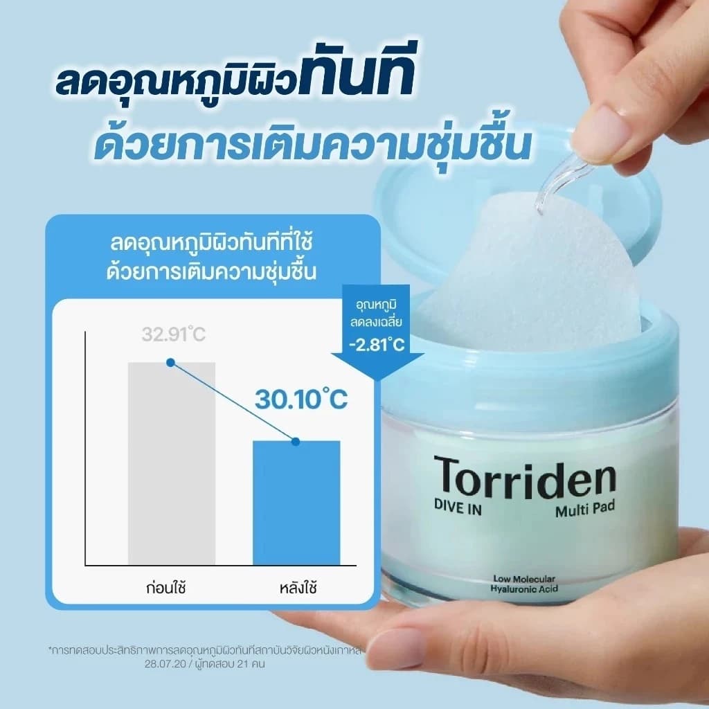 Torriden Dive-In Low Molecular Hyaluronic Acid Multi Pad ทอร์ริเดน โทนเนอร์แพด ไฮยาลูโรนิก รูปที่ 5