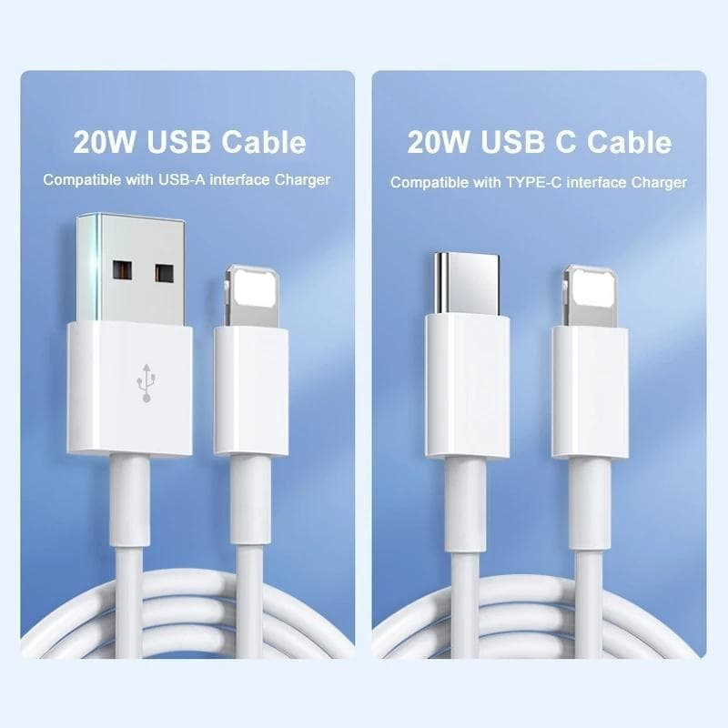 Fast 20W PD Charger 2M USB-C สําหรับ iPhone 17 16 15 14 13 12 11 Pro Max XS XR X รูปที่ 5