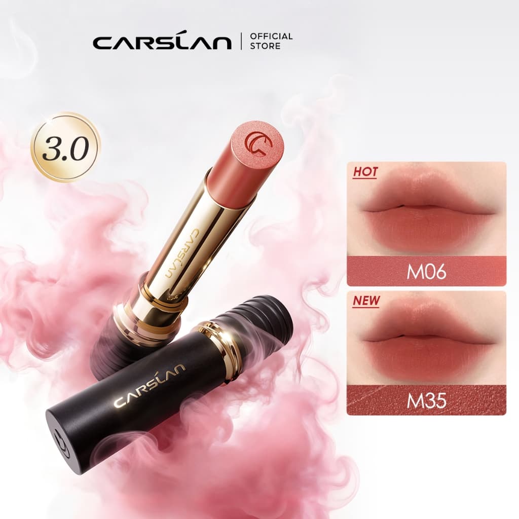CARSLAN 3.0 ลิปสติก 3g ใหม่ล่าสุด สีสันสดชัดโดดเด่น เนื้อครีม บางเบาเนียนเรียบไปกับเรียวปาก ให้ริมฝีปากสีสันสดใส รูปที่ 2