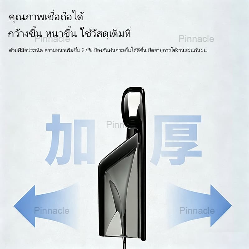 กันสาด ORA 5 แบบมีคิ้ว รุ่นหนาพิเศษ ชุดแต่ง กันสาด คิ้วกันฝน กันสาดกระจก คิ้วกันสาด ของแต่งรถยนต รูปที่ 4