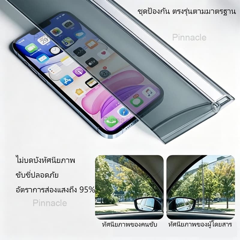 กันสาด ORA 5 แบบมีคิ้ว รุ่นหนาพิเศษ ชุดแต่ง กันสาด คิ้วกันฝน กันสาดกระจก คิ้วกันสาด ของแต่งรถยนต รูปที่ 5