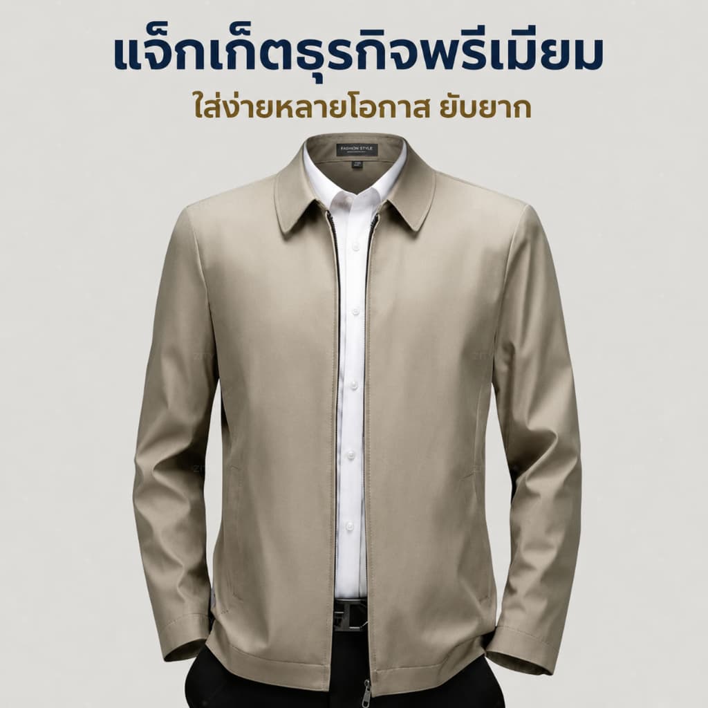 ZITY ความมีตัวตน เสื้อแจ็คเก็ตปกยอดแหลมหรูหราสําหรับผู้ชาย สไตล์สูททางการปกแมนดารินใส่ทํางานหรือโอกาสสบายๆ รูปที่ 5