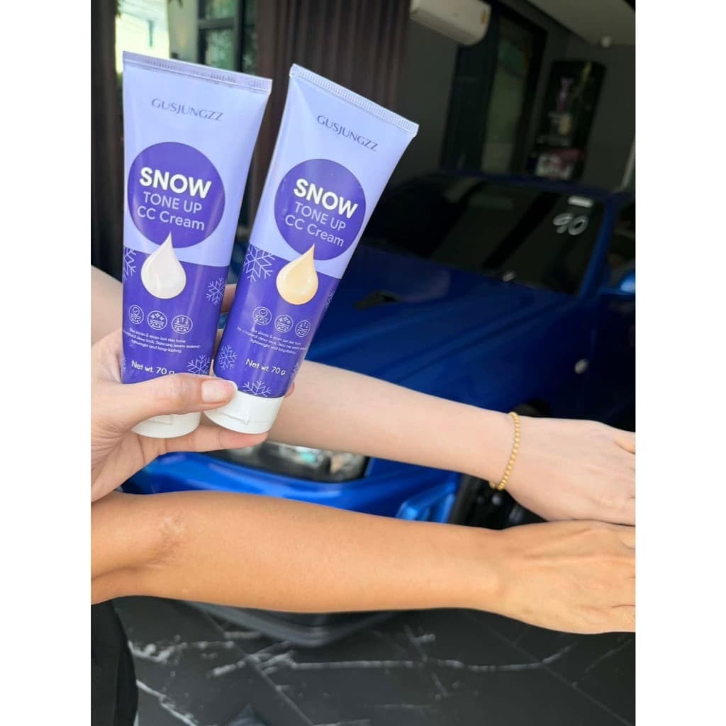 Gusjungzzz Snow Tone Up CC Cream #01 #02 | กันน้ํากันเหงื่อไม่ติดผม รูปที่ 7
