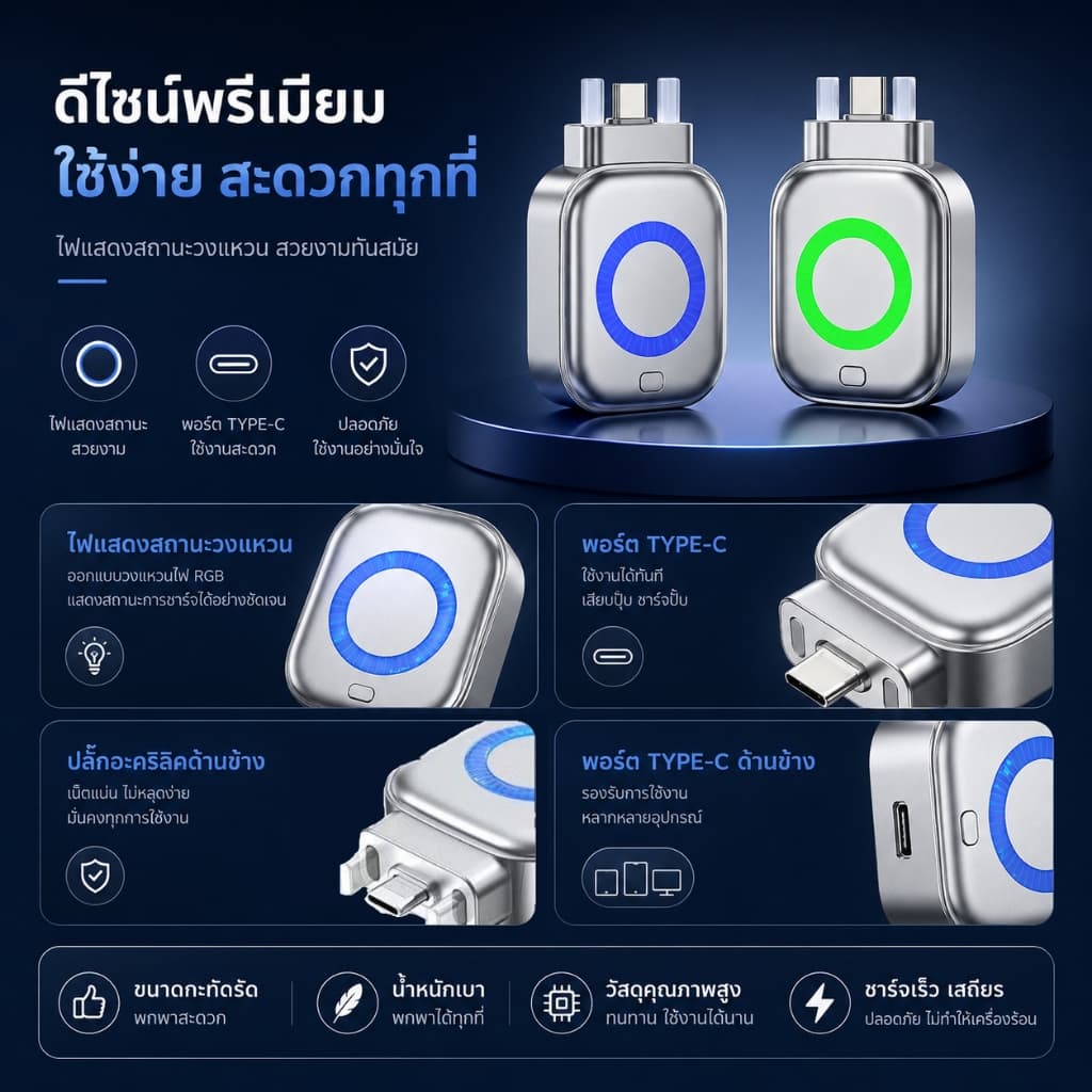 UTOOKII Auto Stop ชาร์จแยก AI Recognition ชาร์จ Full Auto Cut อุปกรณ์ USB ชาร์จอะแดปเตอร์ความปลอดภัย รูปที่ 5