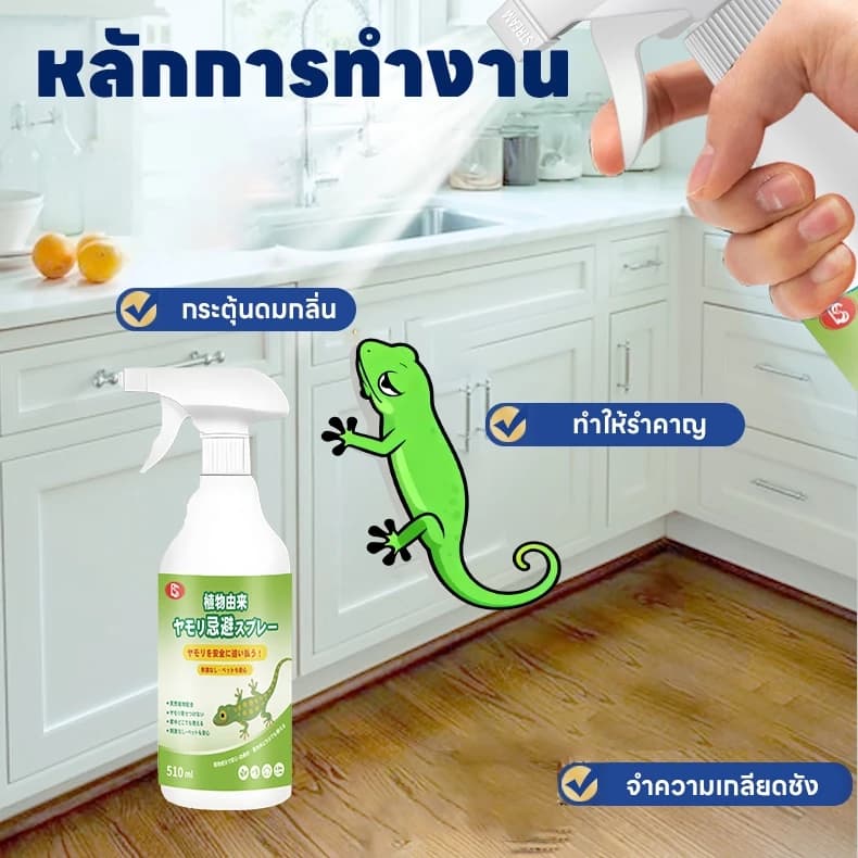 ฉีดปุ๊บ จิ้งจกหายทันที!สเปรย์ไล่จิ้งจก ไล่จิ้งจก ยาไล่จิ้งจก 510ml สูตรธรรมชาติ ญี่ปุ่นคิดค้นล่าสุด รูปที่ 8