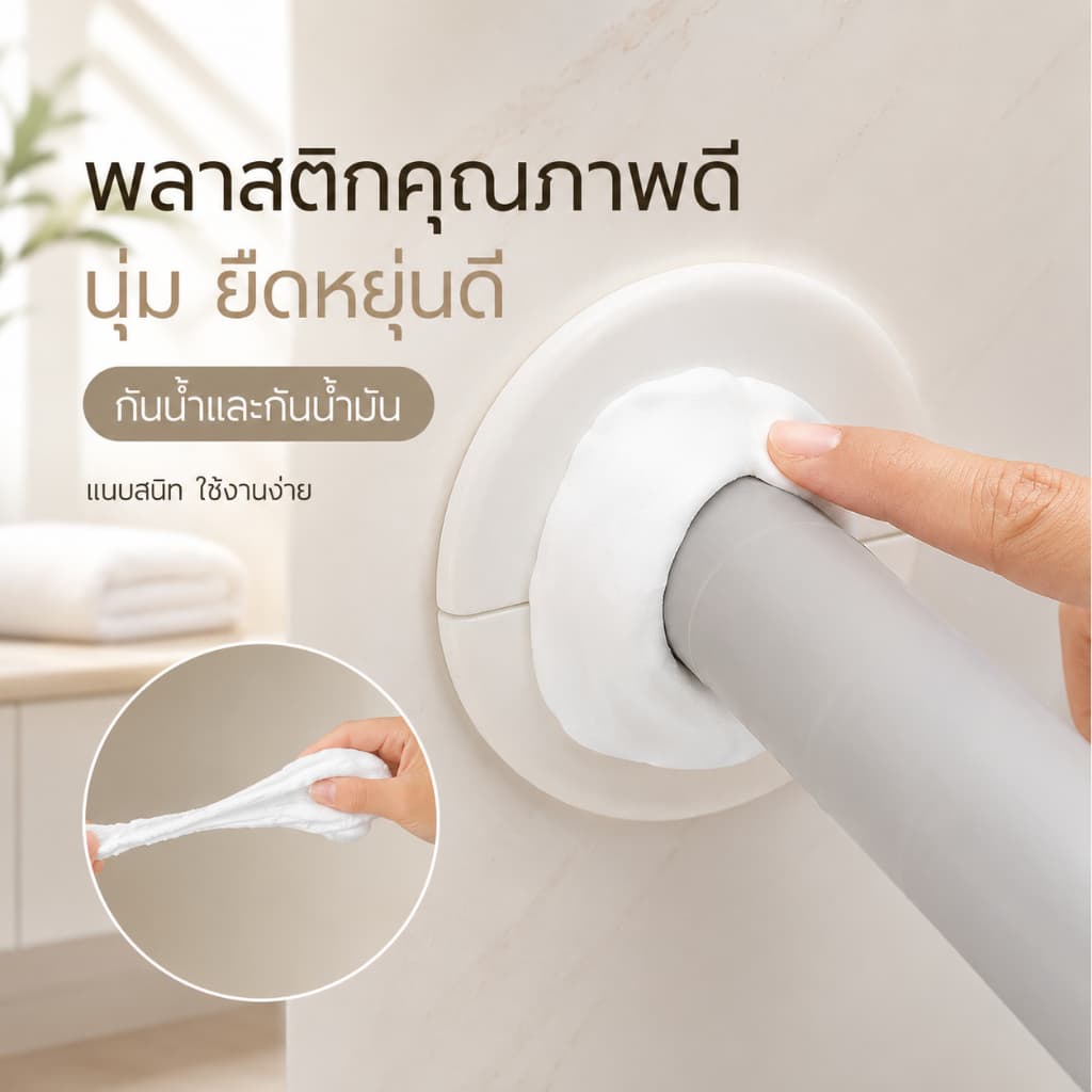 กาวอุดรู กาวดินอุดรู ดินน้ำมันอุดรูท่อน้ำ กันน้ำ กันหนู กันแมลง ใช้อุดรูผนัง ช่องแอร์ ช่องท่อ A00166 รูปที่ 7