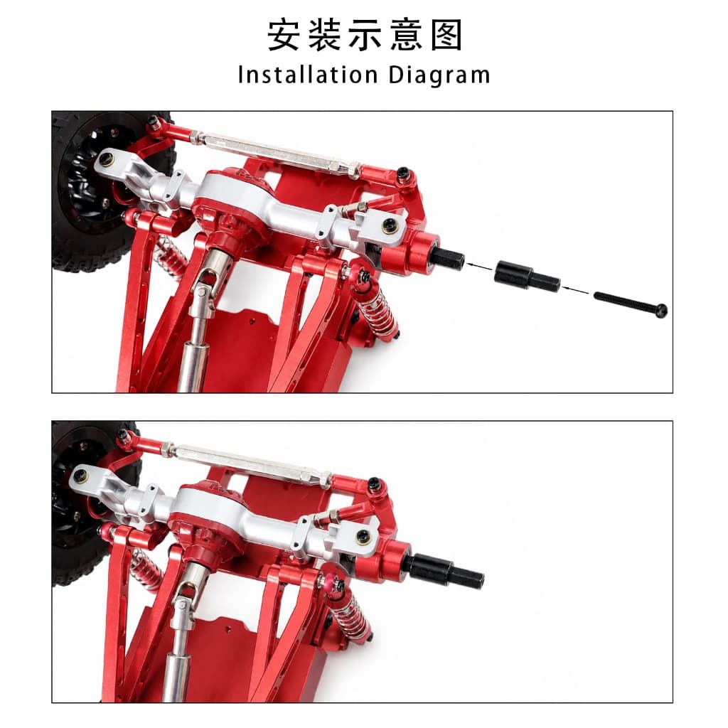 KOShobby RC ล้อ Hub Hex Extender - 5 มม.ถึง 5 มม. สําหรับ MN, WPL, Feiyue, JJRC & More MN82 MN82PRO MN82S C64-1 รูปที่ 5
