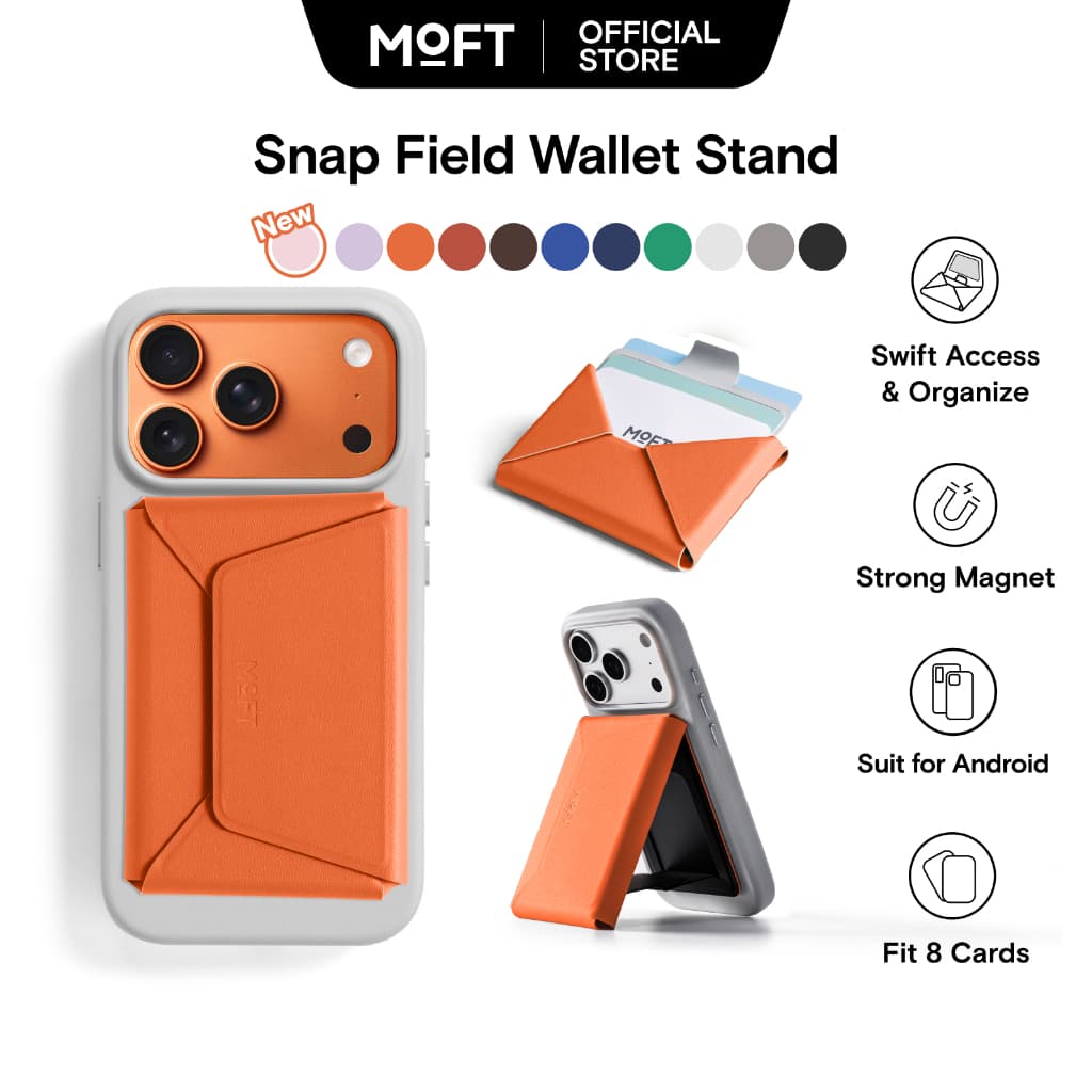 MOFT Snap Field Wallet - กระเป๋าสตางค์พร้อมขาตั้ง กระเป๋าสตางค์แม่เหล็กและที่ใส่บัตรแบบพกพา