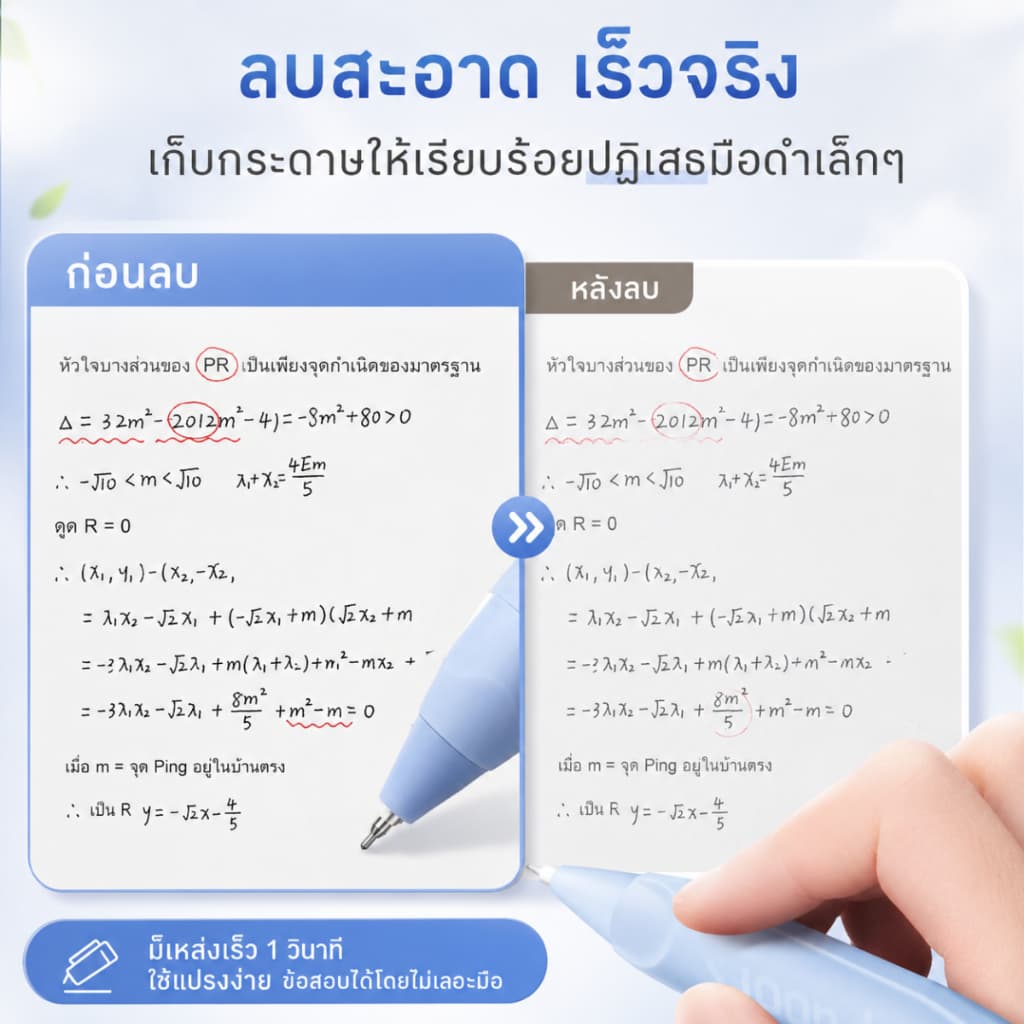 ปากกาเจล 0.5mm ปากกาแบบกด หมึกสีดำ หมึกเยอะ เขียนลื่น 5 ด้าม/กล่อง สำหรับเรียน สอบ จดโน้ต A00213 รูปที่ 8