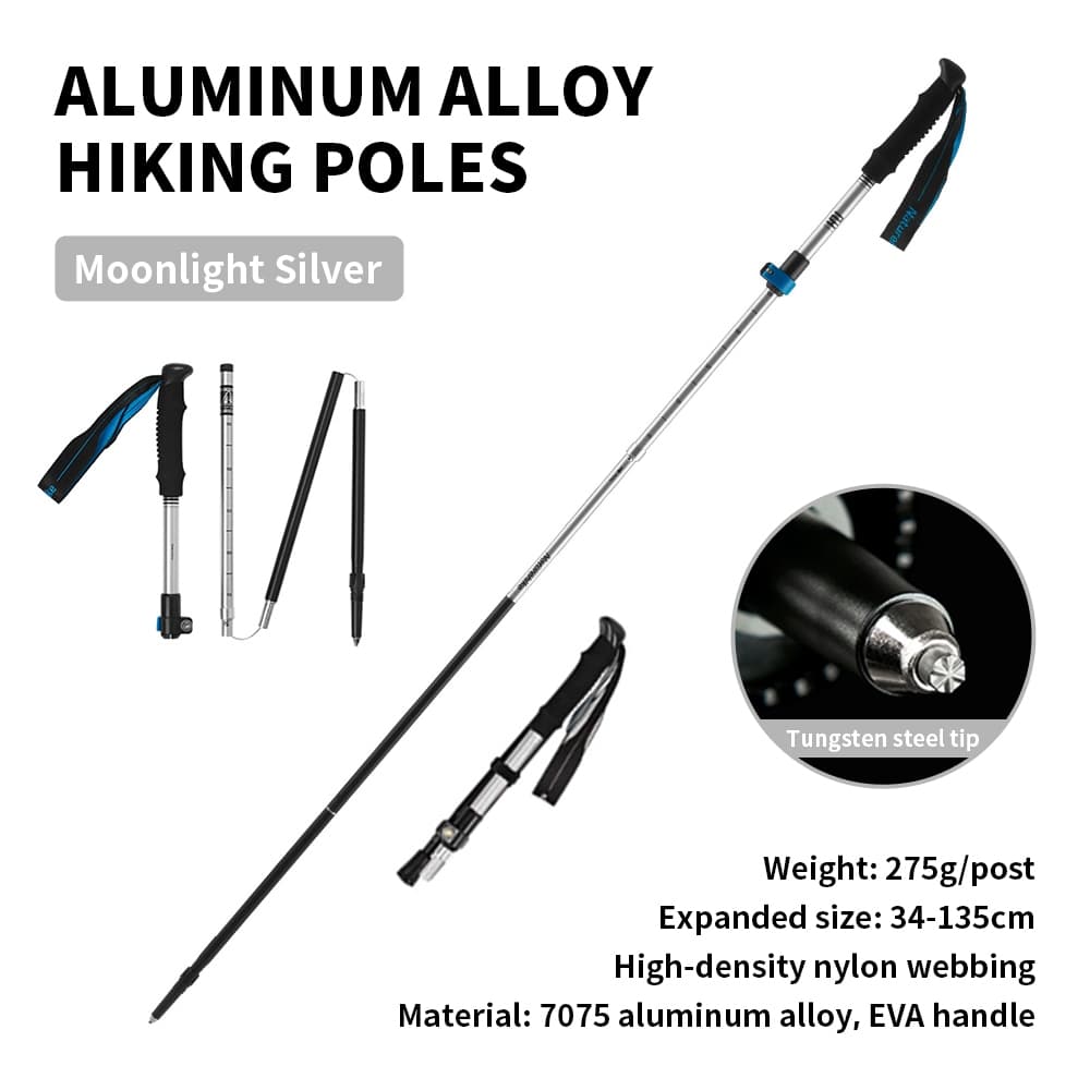 Naturehike ST09 Trekking Poles อลูมิเนียม Ultralight แบบพับได้ Trekking Stick เดินป่าเสาพับได้ Travel Walking Climbing Sticks รูปที่ 7