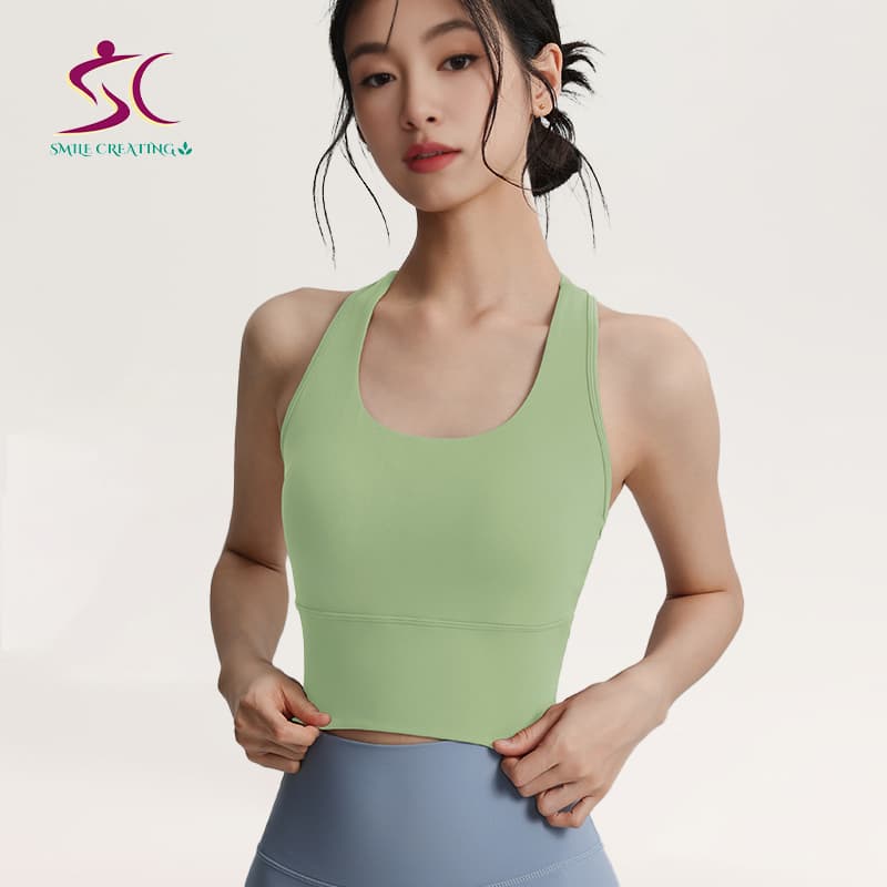 Smile Creating ชุดชั้นในกีฬาผู้หญิง เกรด 7A ต้านแบคทีเรีย เสื้อ ดีไซน์หลังสวย แขนทรงตัววี ป้องกันการสั่นและการหย่อนคล้อย ชุดโยคะ เสื้อกล้าม วิ่ง พลัตติ ฝึกซ้อม ฟิตเนส บรา รูปที่ 4