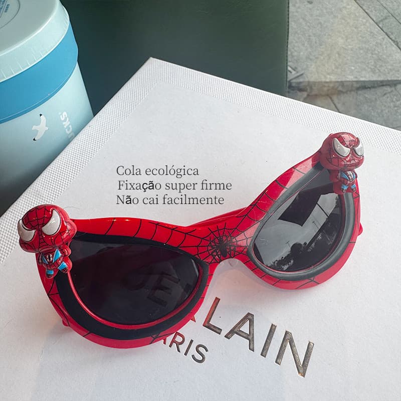 แว่นกันแดดเด็ก Spider-Man ม่านบังแดด UV สำหรับของขวัญ ดีไซน์เท่ห์ รูปที่ 1