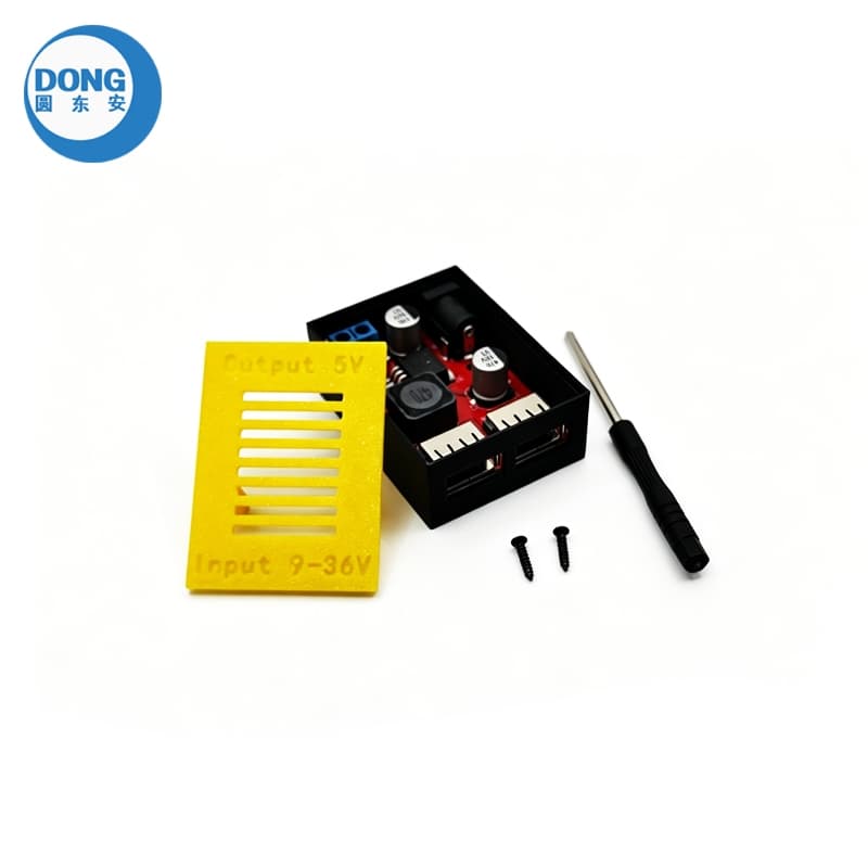 เชลล์ + LM2596 Dual USB DC-DC 9V 12V 24V 36V ถึง 5V 3A ขั้นตอนลง Buck Converter โมดูล รูปที่ 4
