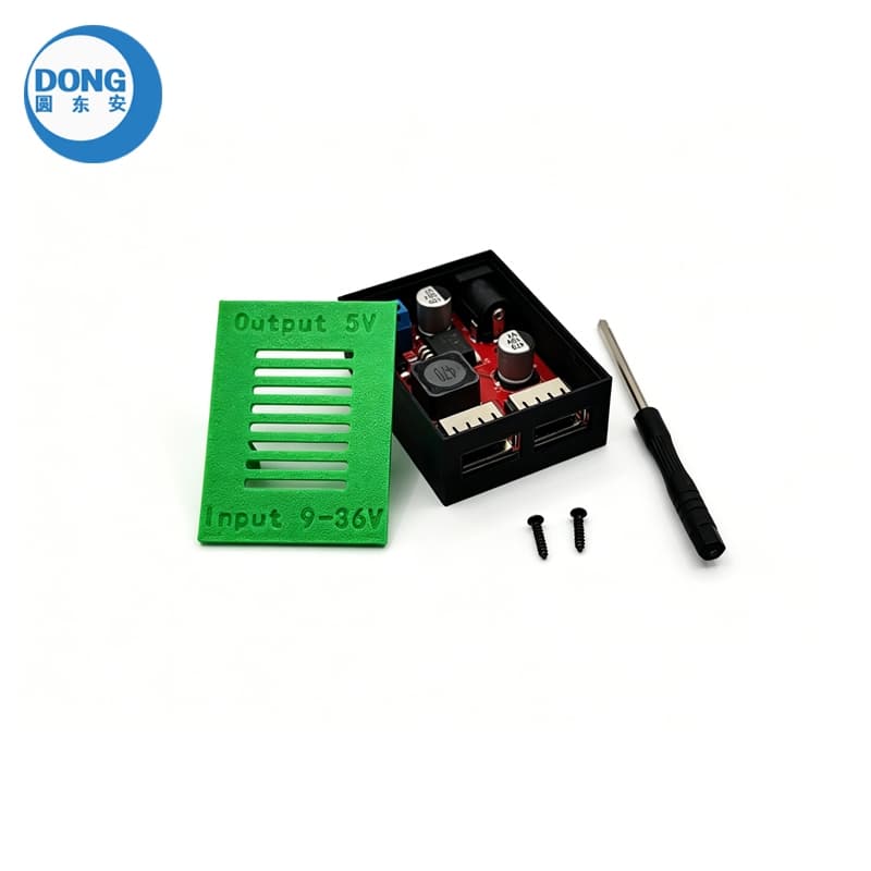 เชลล์ + LM2596 Dual USB DC-DC 9V 12V 24V 36V ถึง 5V 3A ขั้นตอนลง Buck Converter โมดูล รูปที่ 2