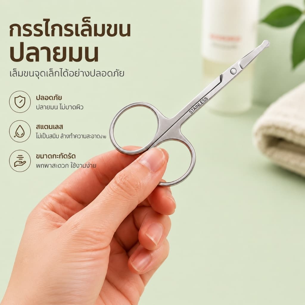 กรรไกรตัดขนคิ้ว, กรรไกรตัดขนจมูก, กรรไกรตัดขนคิ้ว, กรรไกรความงาม, กรรไกรแต่งหน้า, กรรไกรคิ้ว，CXT011 รูปที่ 4