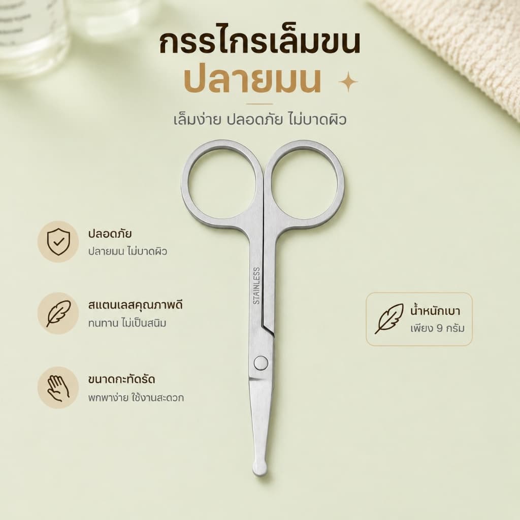 กรรไกรตัดขนคิ้ว, กรรไกรตัดขนจมูก, กรรไกรตัดขนคิ้ว, กรรไกรความงาม, กรรไกรแต่งหน้า, กรรไกรคิ้ว，CXT011 รูปที่ 9