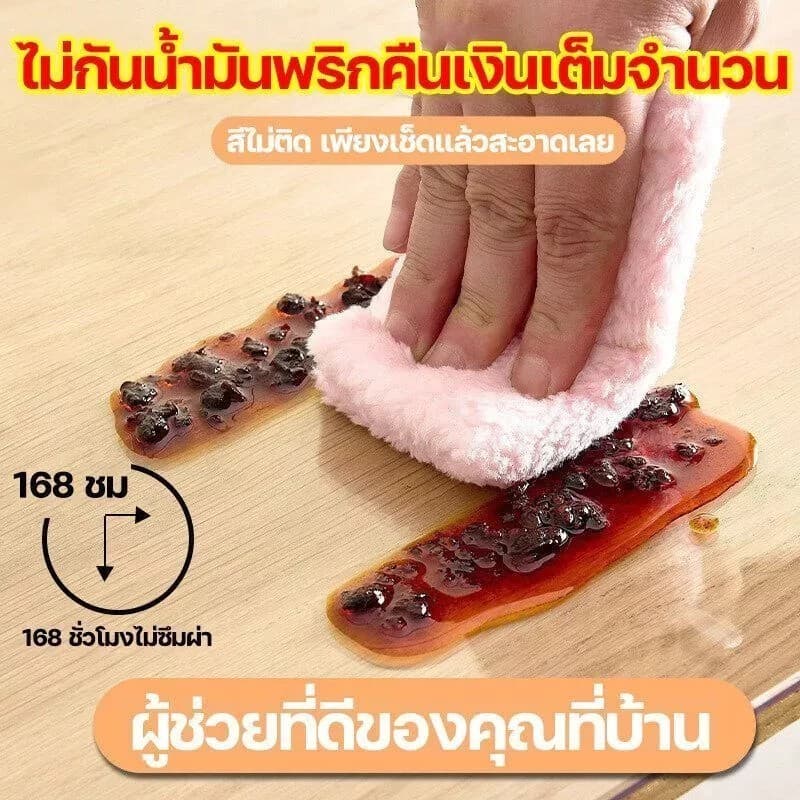 แผ่นรองโต๊ะ PVC ใส | กันความร้อน กันน้ำ | ปูโต๊ะ ป้องกันรอย ทำความสะอาดง่าย | หลายขนาด รูปที่ 4