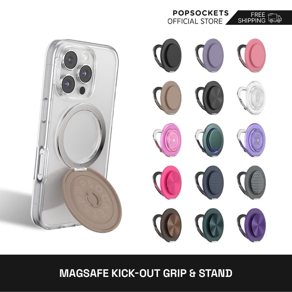 PopSockets MagSafe Kick-Out Grip & Stand | ด้ามจับโทรศัพท์ระดับพรีเมียม | Best MagSafe iPhone Holder & คล้ายกับที่ใส่แหวน iPhone | ขาตั้ง iPhone ตั้งโต๊ะ และตัวยึด MagSafe รูปที่ 2