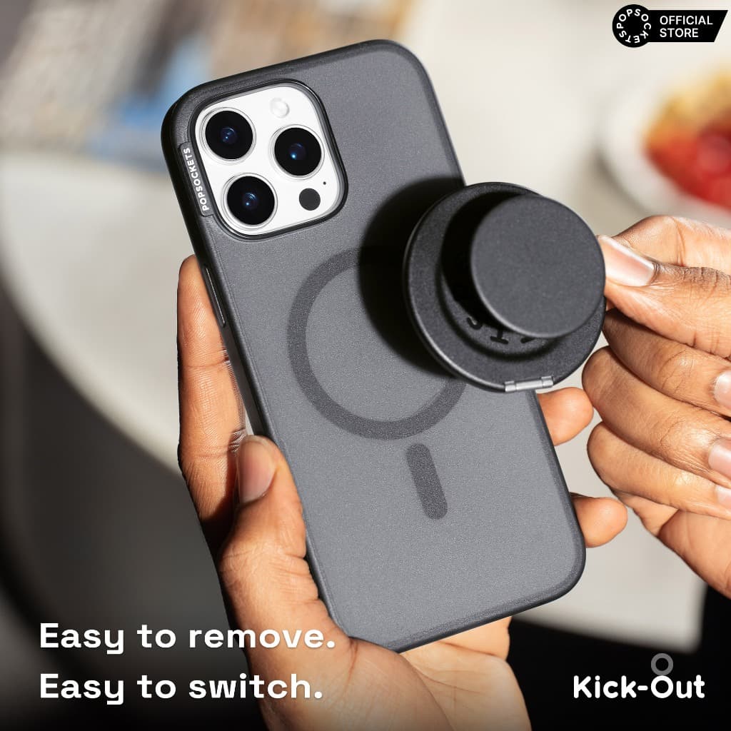 PopSockets MagSafe Kick-Out Grip & Stand | ด้ามจับโทรศัพท์ระดับพรีเมียม | Best MagSafe iPhone Holder & คล้ายกับที่ใส่แหวน iPhone | ขาตั้ง iPhone ตั้งโต๊ะ และตัวยึด MagSafe รูปที่ 6