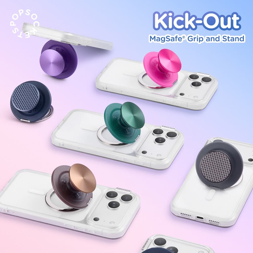 PopSockets MagSafe Kick-Out Grip & Stand | ด้ามจับโทรศัพท์ระดับพรีเมียม | Best MagSafe iPhone Holder & คล้ายกับที่ใส่แหวน iPhone | ขาตั้ง iPhone ตั้งโต๊ะ และตัวยึด MagSafe รูปที่ 3