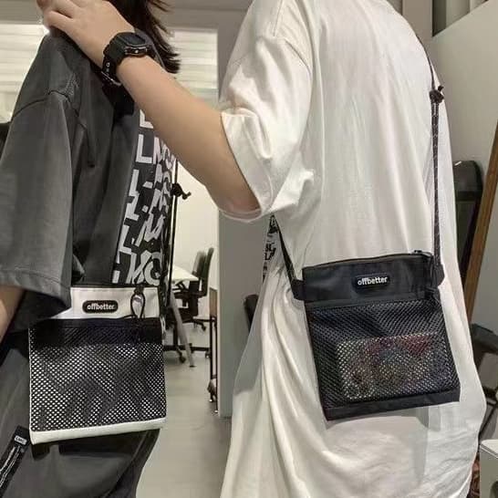 กรุงเทพฯ Delivery, กระเป๋าสะพายทรงสี่เหลี่ยมใบเล็กสําหรับผู้ชายเกาหลี, แฟชั่นเรียบง่าย, กระเป๋าปักทุกคู่ รูปที่ 7
