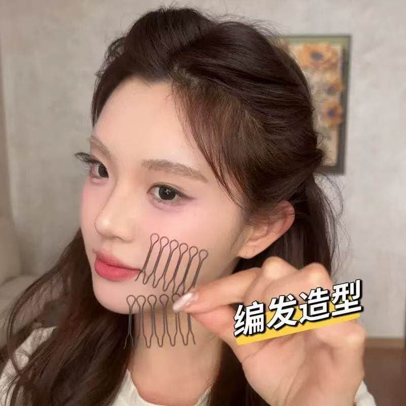 เวอร์ชั่นเกาหลีกํามะหยี่โบว์เรียบแทรกหวีหวานที่เรียบง่ายผมหักแทรกหวีผม รูปที่ 9