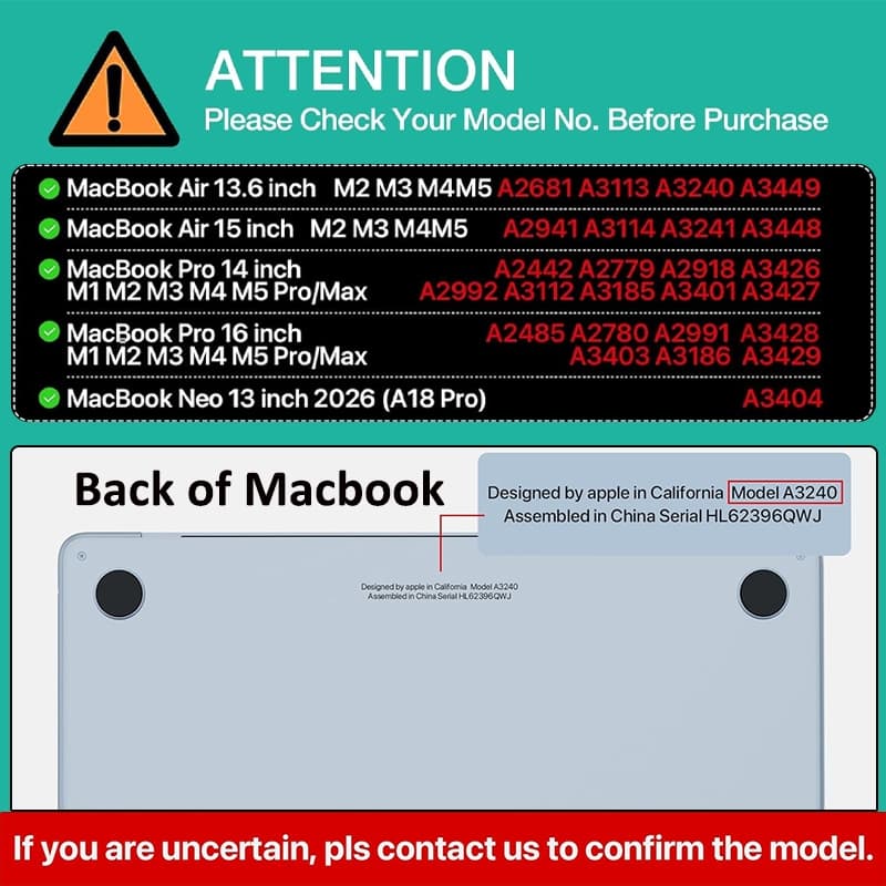 Ultra บางสำหรับ MacBook Neo A18Pro 2026 Air/Pro 13 14 15 16 ใน M5 M4 M3 M2 M1 2025-2020 Matte Anti-ลายนิ้วมือ รูปที่ 9