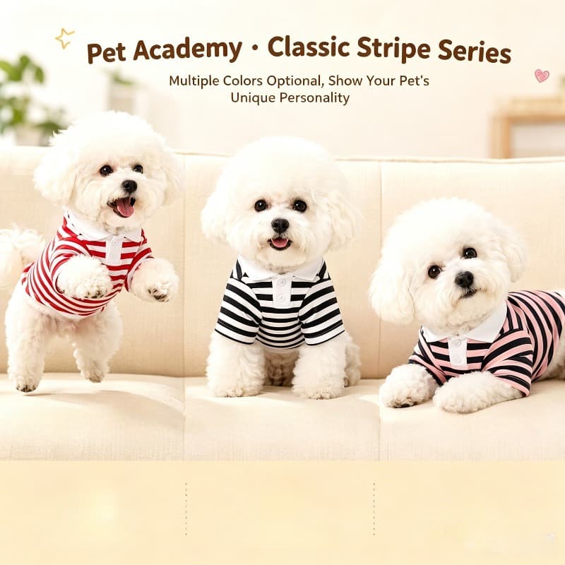 เสื้อโปโลสุนัขเสื้อผ้าลูกสุนัขขนาดเล็ก Shih Tzu Cat Clothes รูปที่ 3
