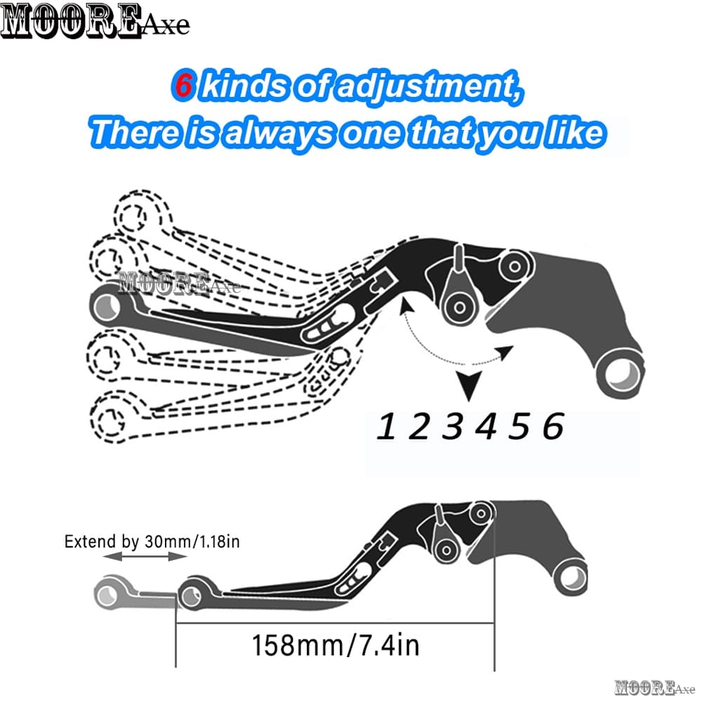 Mooreaxe คันเบรคคลัทช์แบบพับ ปรับได้ รุ่น NJ01 T1 สําหรับ YAMAHA XMAX125/250/400 V1 V2 2015-2024 และ XMAX300 V3 2025 รูปที่ 3