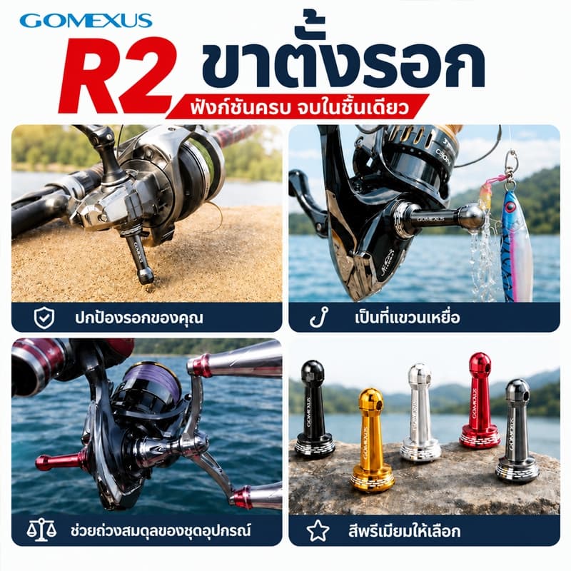 Gomexus เสากันล้ม Reel Stand โลหะผสมอลูมิเนียม เสากันล้มรอกสปินนิ่ง ปกป้องรอกตกปลา สำหรับ เสากันล้ม Daiwa BG Penn R2 เสากันล้มรอก รูปที่ 8