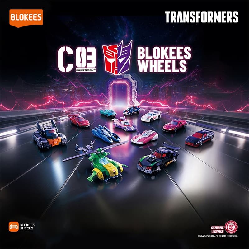 BLOKEES TRANSFORMERS WHEELS Blind Box C01-03 รถของเล่นเด็ก ตัวต่อรถ Optimus Prime ของแท้ รูปที่ 2