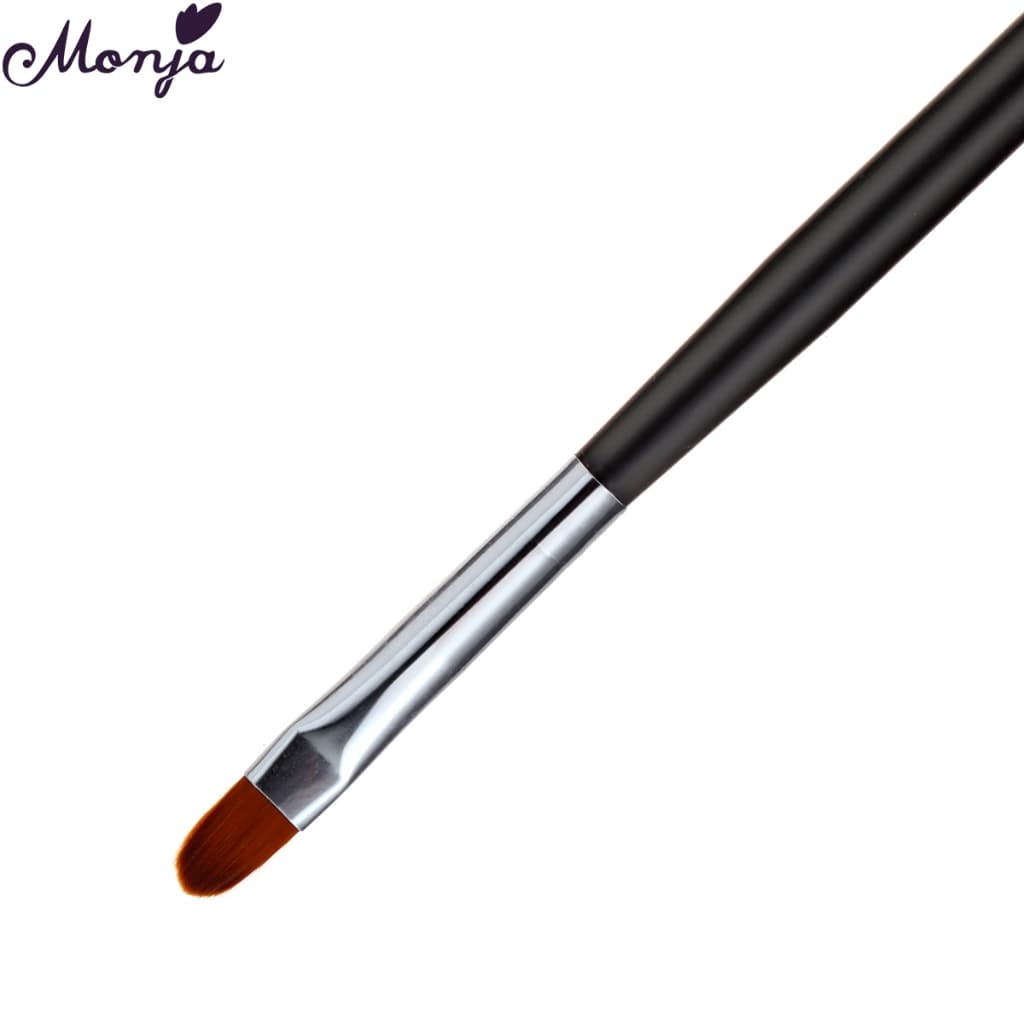 Monja แปรงทาเล็บอะคริลิค ยูวีเจล สีดํา สําหรับตกแต่งเล็บ 1 ชิ้น nail gel polish draw paint brush pen รูปที่ 8