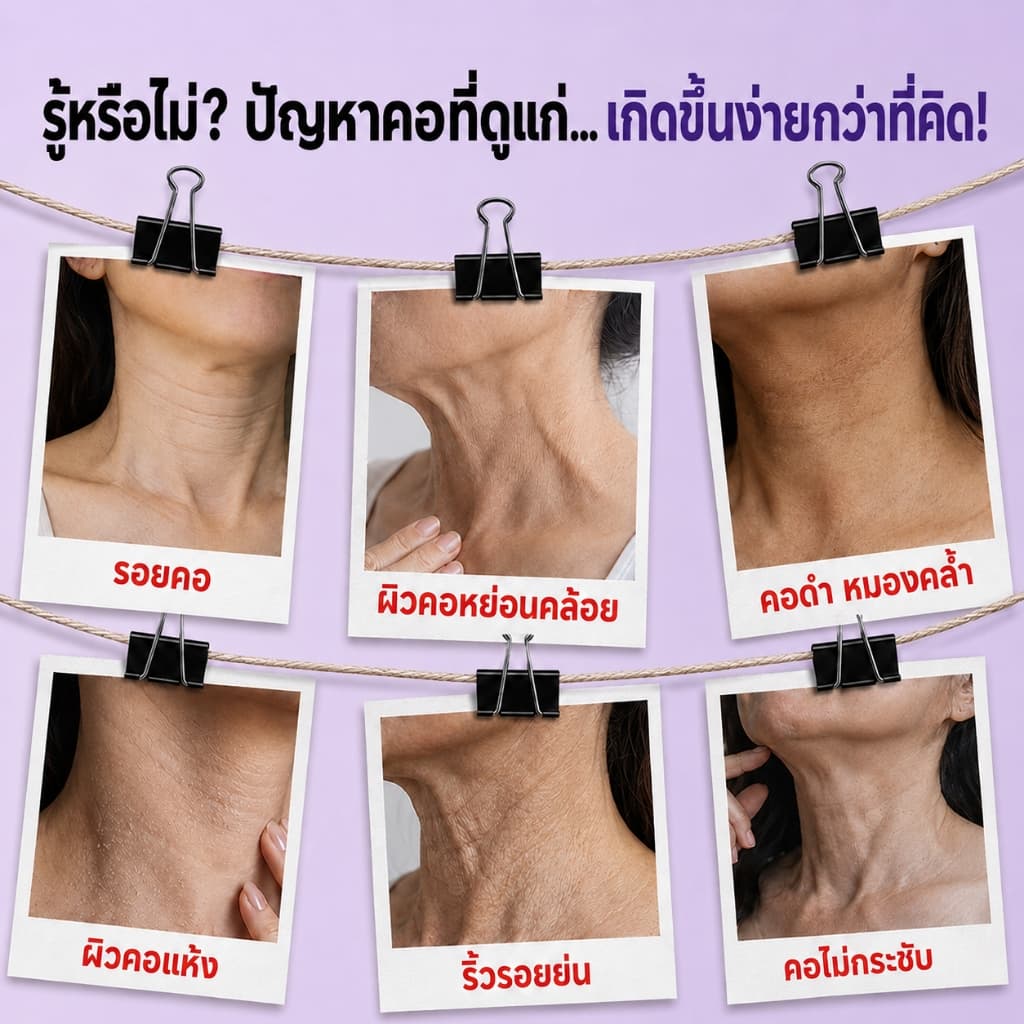 ครีมทาคอ ครีมลดริ้วรอยคอ ครีมนวดคอ 110g ช่วยลดเลือนริ้วรอยที่ลำคอ บำรุงผิวรอบคอ ปรับรูปหน้า รูปที่ 2