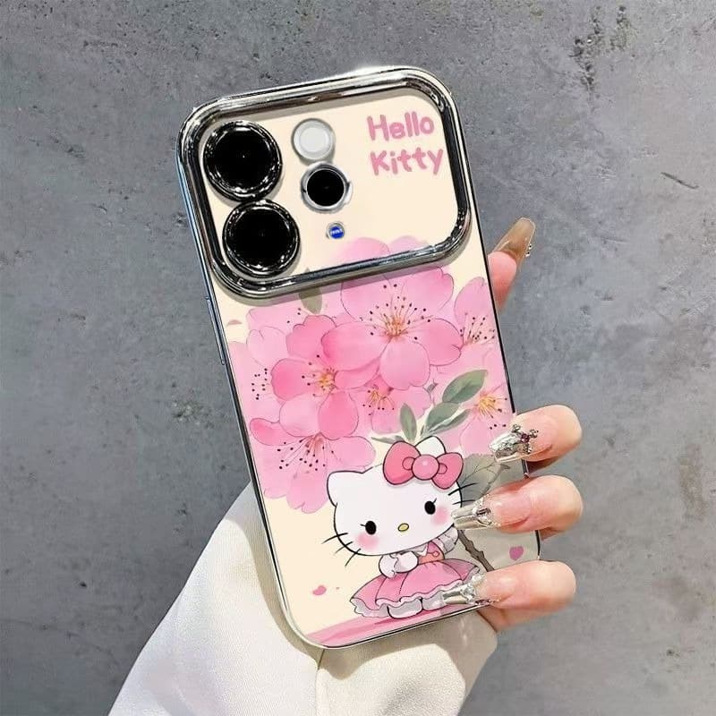 เคส Vivo V70 กรณีหน้าต่างขนาดใหญ่โบว์น่ารักการ์ตูน KT เคสโทรศัพท์ Electroplated กันกระแทก รูปที่ 9