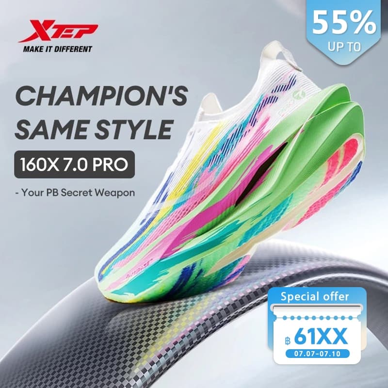 160X7.0 PRO | Tokyo Marathon Asian Champion รองเท้าวิ่ง Racing 42KM+ Marathon Super Carbon Plate Running Shoes PACE 3-4 รูปที่ 1