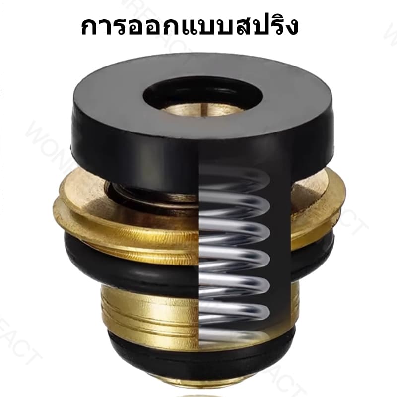 ปะเก็นทองเหลือง 1/2 นิ้ว ซิลิโคนกันรั่ว ไม่ต้องใช้เทปพันเกลียว อะไหล่วาล์วน้ำ ก๊อกน้ำ รูปที่ 8