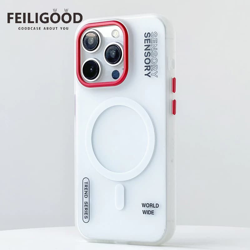 เคสโทรศัพท์แม่เหล็กโปร่งแสงสุดเท่และหรูหรา Compatible for iPhone 16 Pro Max 11 12 13 14 15 PRO MAX เคสแข็งป้องกันการตกแบบด้านเรียบง่าย รูปที่ 1