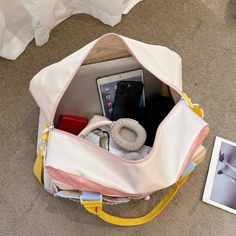 BAGKRAP กระเป๋าเดินทางแบบถือ กระเป๋าเดินทางใบใหญ่มาก จุของได้เยอะ กระเป๋าใส่เสื้อผ้าสไตล์ผ้าหนา รูปที่ 5