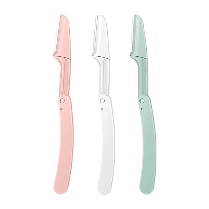 1 ชุด 3 ชิ้น กันจอนคิ้วแบบพับ มีดกันคิ้ว แบบพกพา สเตนเลส ทนทาน Folding eyebrow trimmer Facial Razor รูปที่ 5