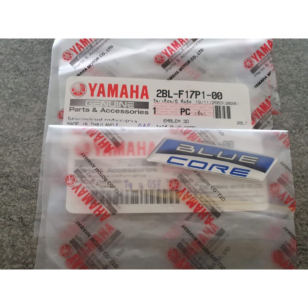 2BLF17P100 โลโก้ BLUE CORE logo yamaha แท้ศูนย์ สติกเกอร์เรซิ่น 2BL-F17P1-00 2PH-F1737-00 รูปที่ 1