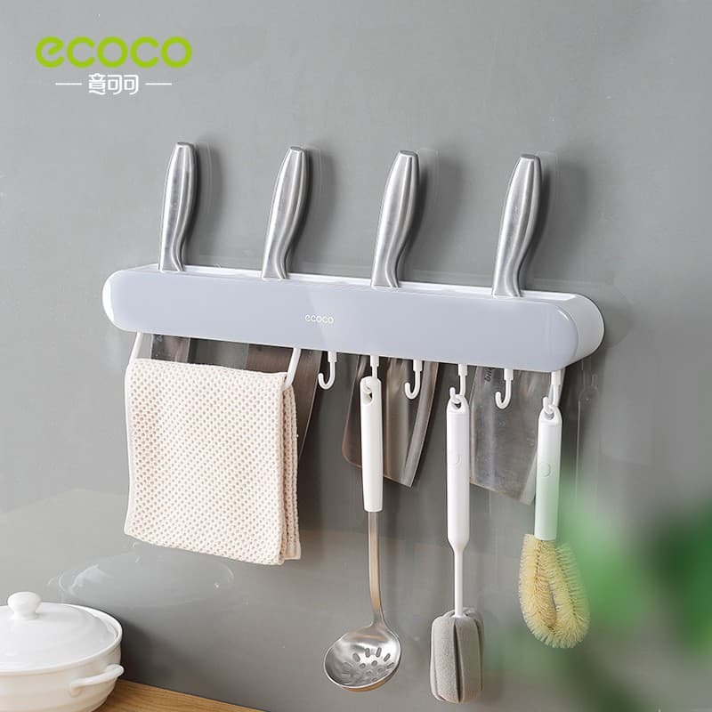 ECOCO ที่ใส่มีดที่ ใส่มีดที่ใส่มีดติดผนัง อุปกรณ์ครัวกรงตะเกียบ ชั้นวางของ ในตัวชั้นเก็บของอเนกประสงค์ รูปที่ 5