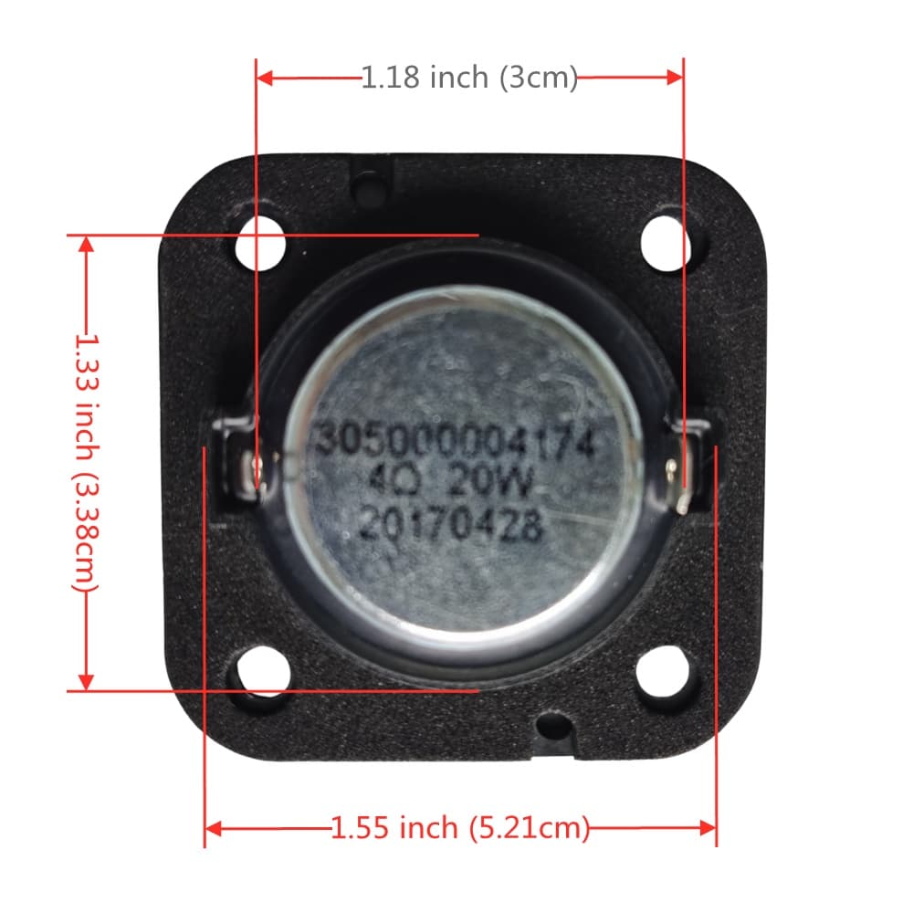 HK 2 นิ้ว 4Ω 20W ลำโพงเสียงแหลม สี่เหลี่ยม แม่เหล็กนีโอไดเมียม ทวิตเตอร์เสียงแหลม 2 นิ้ว ​ดอกแหลม2นิ้ว ดอก2นิ้ว tweeter รูปที่ 3
