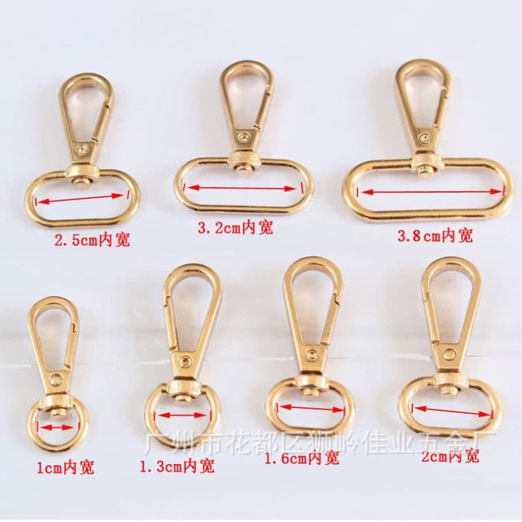 ตะขอ คอหมา สำหรับสายกระเป๋า ขนาด 2, 2.5 , 3.2 , 3.8 cm. คู่ละ รูปที่ 3