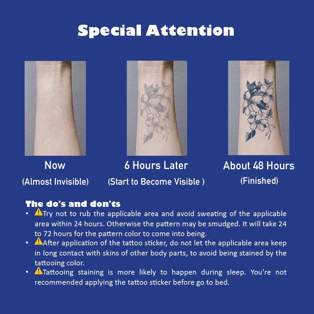 Mars Tattoo สติ๊กเกอร์รอยสักชั่วคราว "โคลเวอร์สี่ใบ" ติดทนนาน 2 สัปดาห์ เทคโนโลยีใหม่เมจิก MNF153 รูปที่ 2