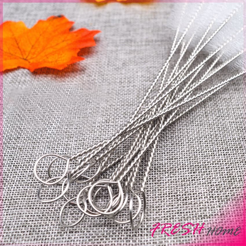 แปรงล้างหลอดดูด จุกนม ขนไนล่อน ไม่ทำให้เป็นรอย Stainless steel soft straw straw brush รูปที่ 8